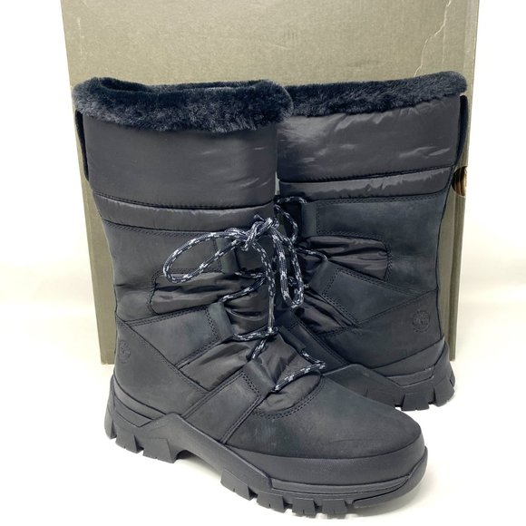 💖MEGA SALE💖Timberland WOMEN'S 9 TB 0A2D1V 015 JENNESS WP INSULATED BOOTS Black - Picture 3 of 7